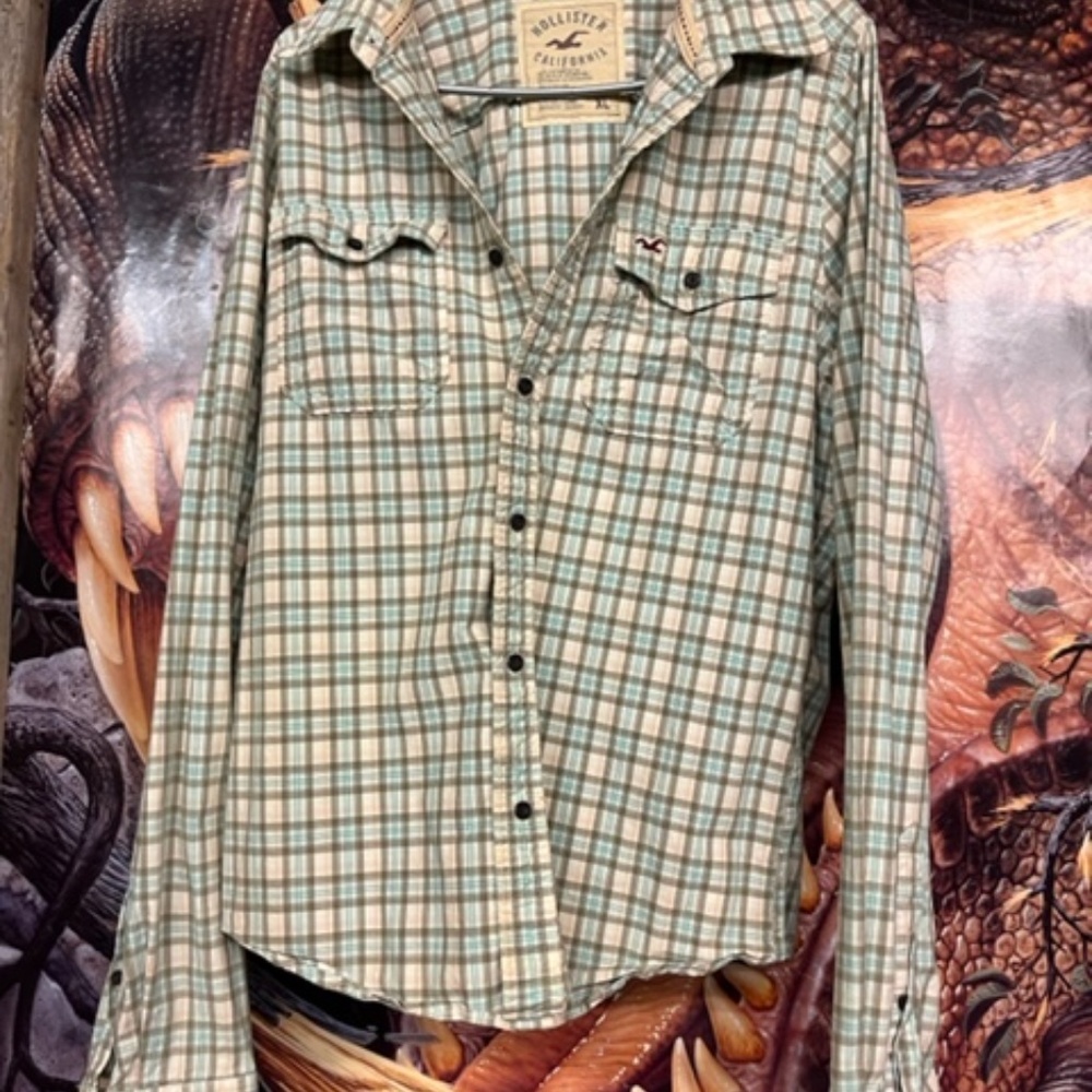 Hollister dress shirt flannel XL - Picture 2 of 5